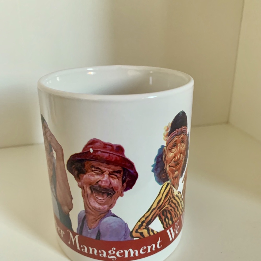 Novelty Coffee Mug Upper Management We Trust 1993
